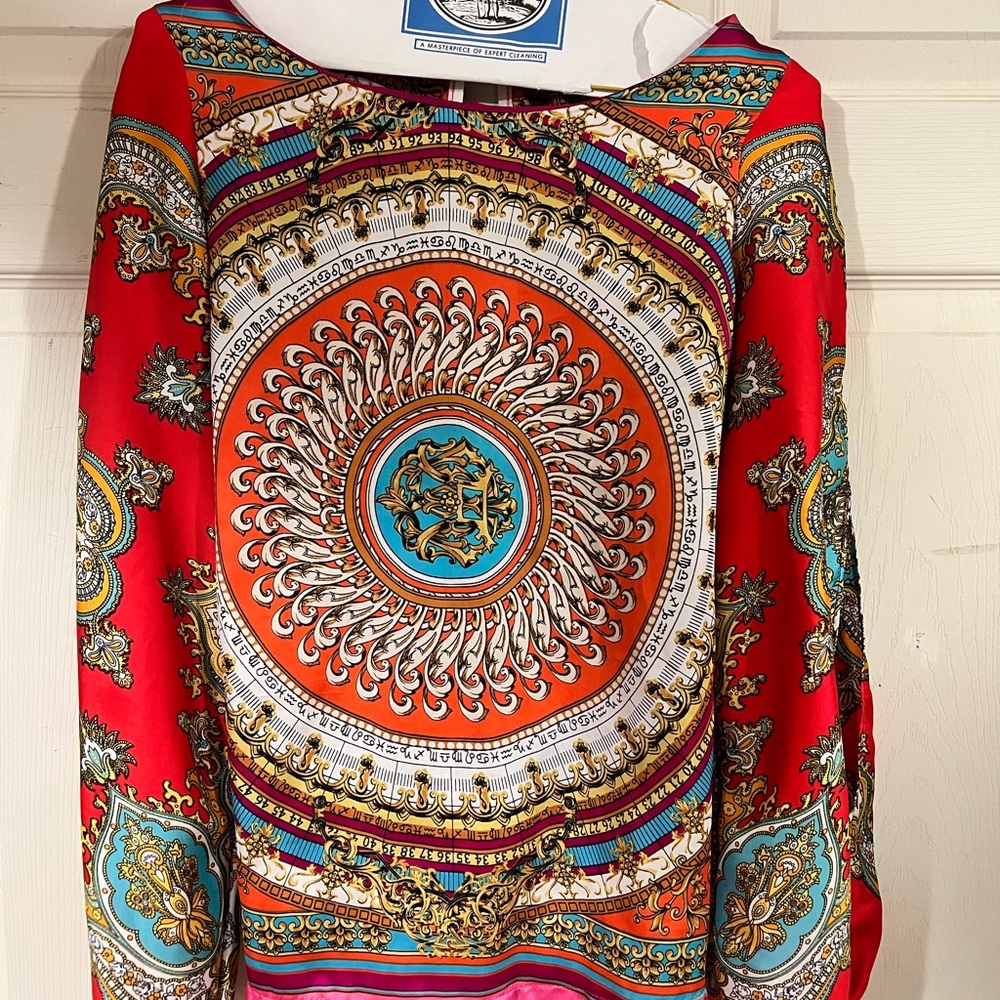 Vibrant Red and Orange Women's Top